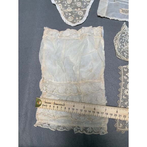 Victorian-Era Antique Lace Garments Set - Bibs Yokes & Panels - Picture 16 of 16